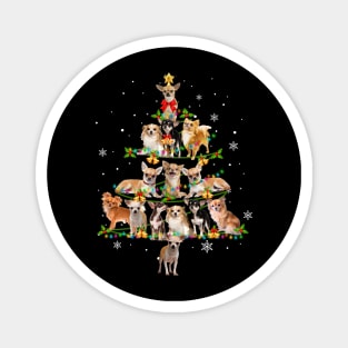 Cute Chihuahua Christmas Tree Xmas Gift Magnet